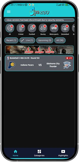 Download Sportzfy APK Latest Version v11 For Android (2025) 14 Live Events 1